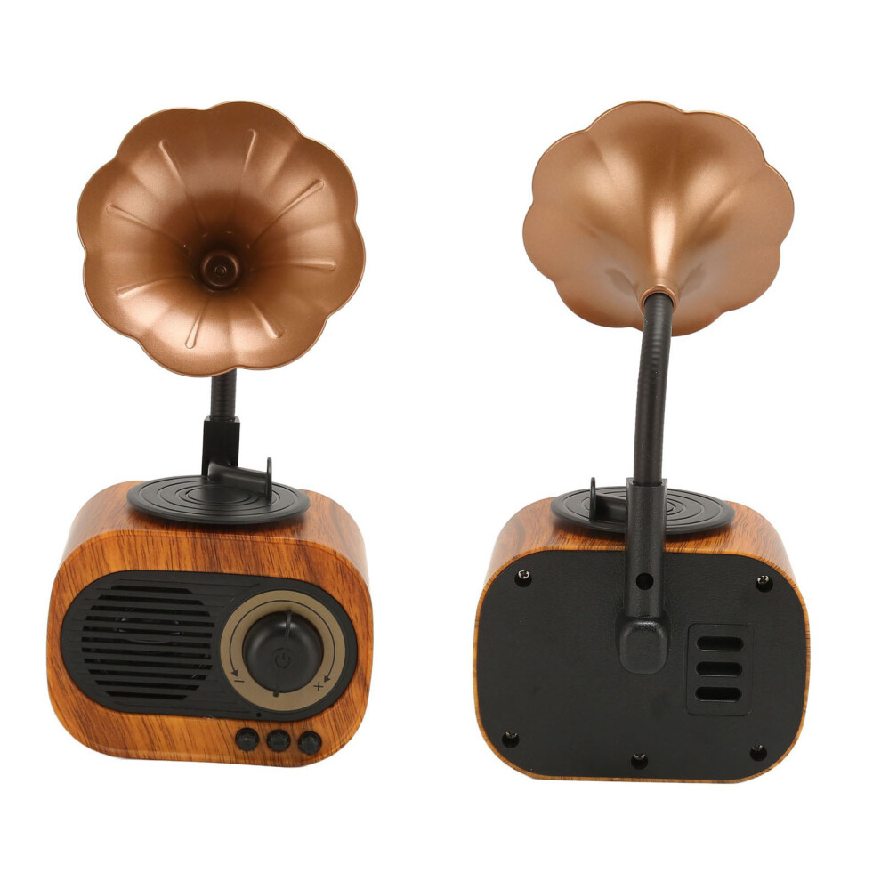 Rechargeable Bluetooth Stereo Speaker In Antique Phonograph Look 1500Mah Brown 7611351127006