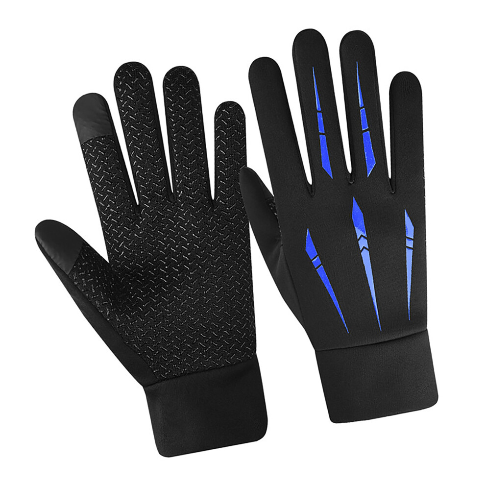 Men's Winter Motorcycle Gloves Touchscreen Windproof Cycling Gloves Blue 7691351127862