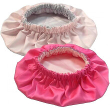2pcs Satin Silk Sleep Bonnet Cap for Curly Hair Head Cover Wrap for Little Big