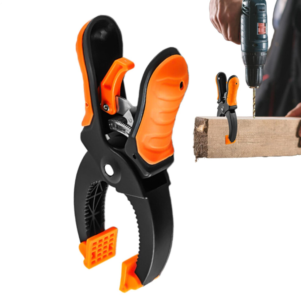 Manual Ratchet Clamp Carpentry Spring Clamp, Adjustable Jaw, 1-1/4 In Throat, Comfortable Handle For Furniture Assembly 9016109975928