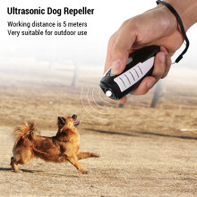 Handheld Dog Bark Deterrent, 5m Range, Adjustable Ultrasonic Wave, 450mAh Battery