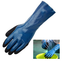 Nitrile Rubber Nylon Oil-Resist Work Gloves WG‑528L, 30cm