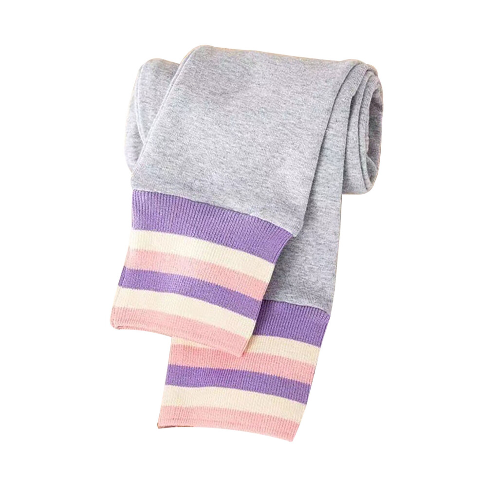 Girls Cotton Ankle Length Skinny Leggings Outwear Light Grey S (Pants 24in)-image-OPC-PKMR6ZV-NEW