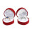 2pcs Romantic Red Love Heart Velvet Ring Box 1