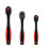 3-Piece 72 Teeth Bent Handle Ratchet Wrench Set Large, Medium, Small Bi-Directional Quick Socket Tool 1