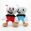 2pcs/set 10" Cuphead Plush Mugman Mecup And Brocup Stuffed Doll 1