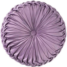 Throw Pillow for Couch Decorative 3D Pumpkin Round Velvet Cushion for Sofa Bed Chair Floor 15"X15", Light Purple