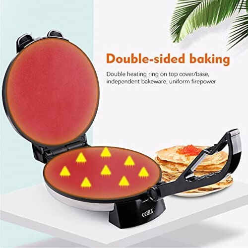 1800W Pancake Maker Portable Breakfast Pancake Maker LED Indicator Chapati Tortilla Making Machine 1