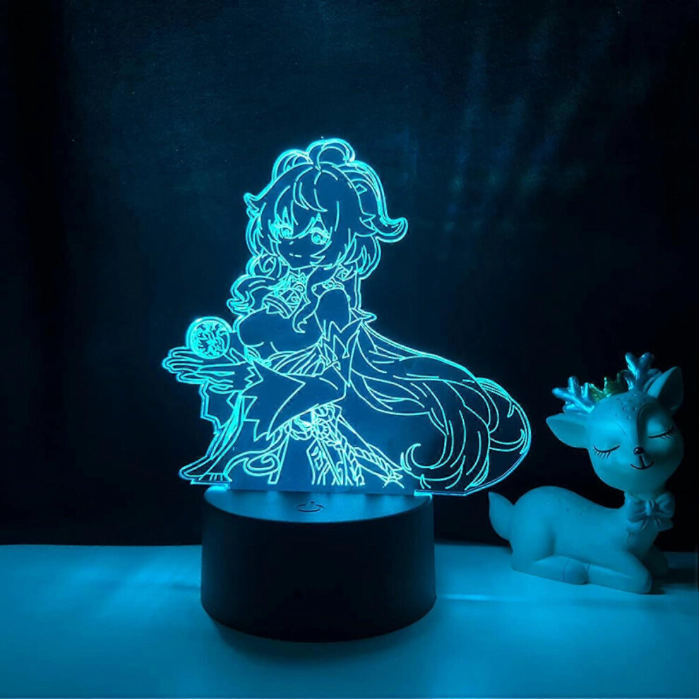 Kikidex (As Show, One Size) Xyc Acrylic Led Night Lamp Genshin Impact Led Night Game Light