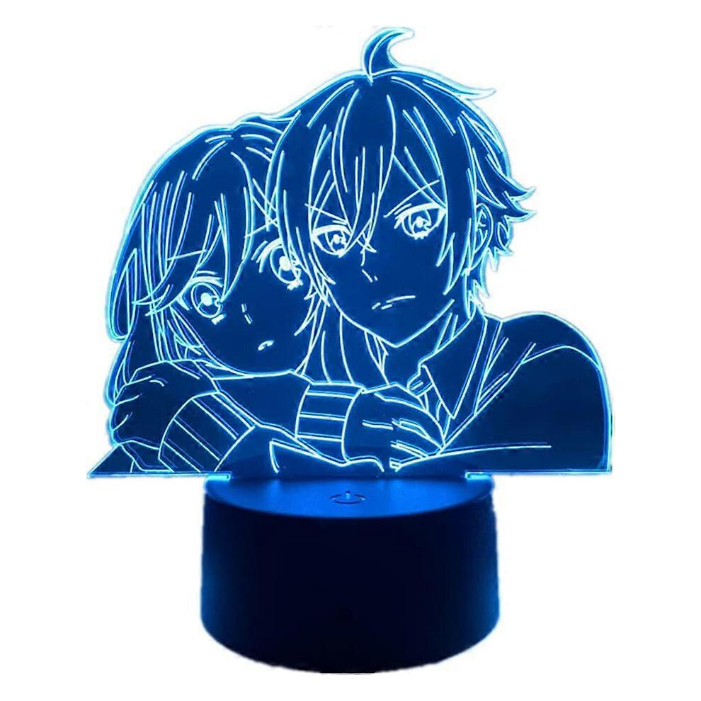 Kikidex (As Show, One Size) Xyc Led Anime Lamp Hori San To Miyamura Kun 16 Colors Changing Remote Control And Smart Touch Horimiya Manga 3D Night Light Bedroo