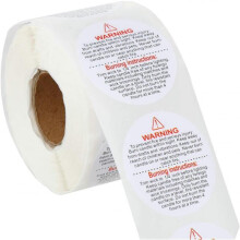 1 Roll Candle Jar Stickers Roll Waterproof Candle Jar Labels Warning Sticker for Candle Jars Tins and Votives