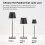 Lamp Table Lamp Rechargeable Cordless Touch Controls 38 cm black 4