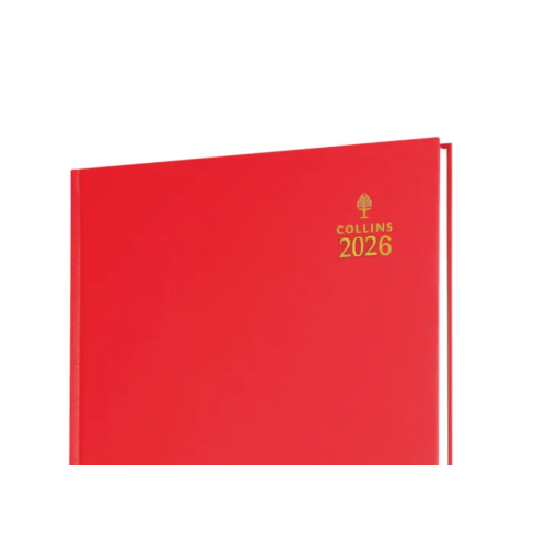 A4 Desk Diary Collins  Week To View Red 1