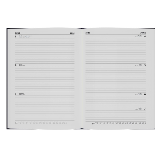 A4 Desk Diary Collins  Week To View Red 2