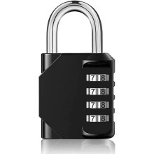Combination Padlock Heavy Duty Combination Lock - 4 Digit Combination Lock for Gym, School, Gate,  Garage, Luggage Lockers and Tool Box