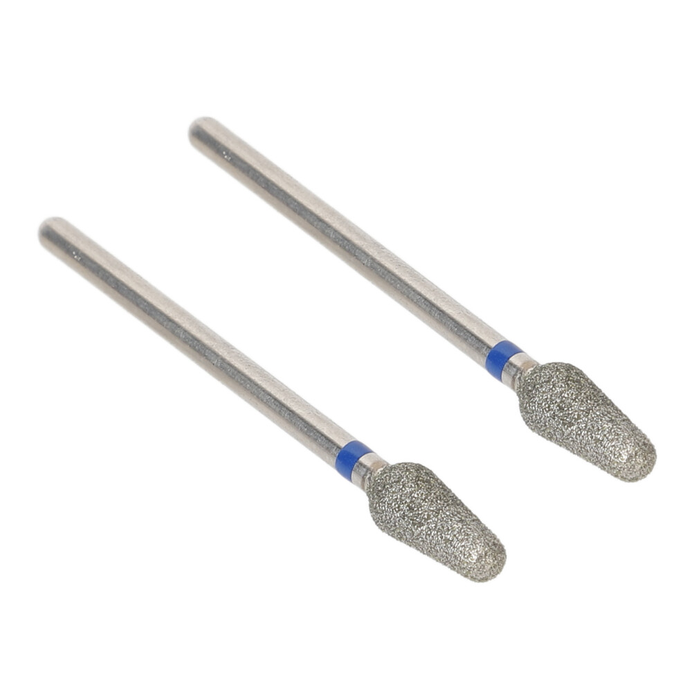 Blue 2Pcs Nail Art Drill Bits With Rough Surface For Dead Skin Removal Finish