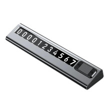 Temporary Parking Card 2 Piece Car Parking Plate, Phone Number Card Sticker, Black Vehicle Sticker