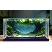 (50x40cm) Aquatic Plants Fish Tank Background Sticker Decor Landscape Poster