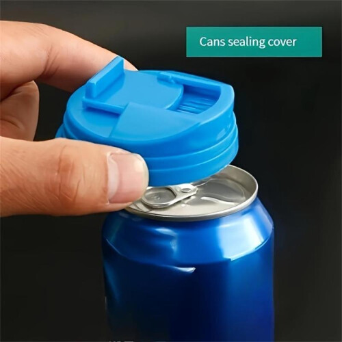 (Yellow, 2pcs) 2PCS Leakproof Reusable Plastic Can Covers with Scratch Resistant Feature 1