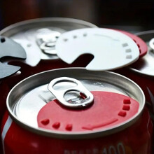 (Red, one-size) Reusable Beverage Can Lid Cap, 5 Counts Leakproof Drink Tops Cover