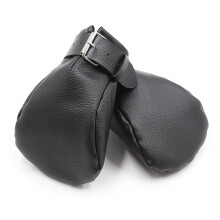 PU Leather Puppy Mitten Gloves Padded Palm Dog Paw Handcuff BDSM Cosplay Costume Fist
