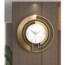 Gold Clock Elegant 45x45CM Silent Decorative Wall Clock For Living Room