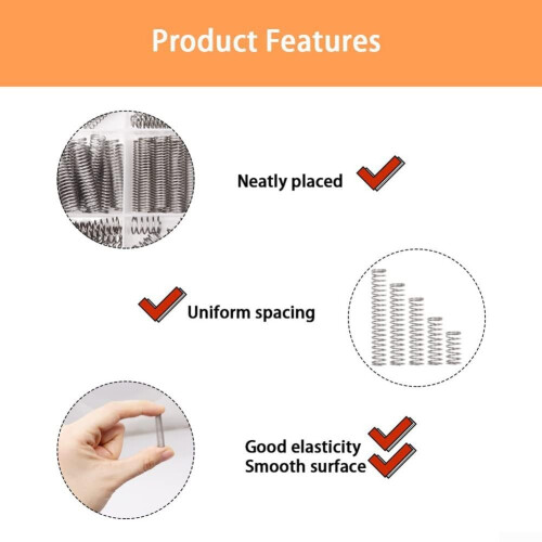 DIY Friendly Compression Spring Set Varied Diameter Sizes 300 Pcs 23 Different Size Options 1