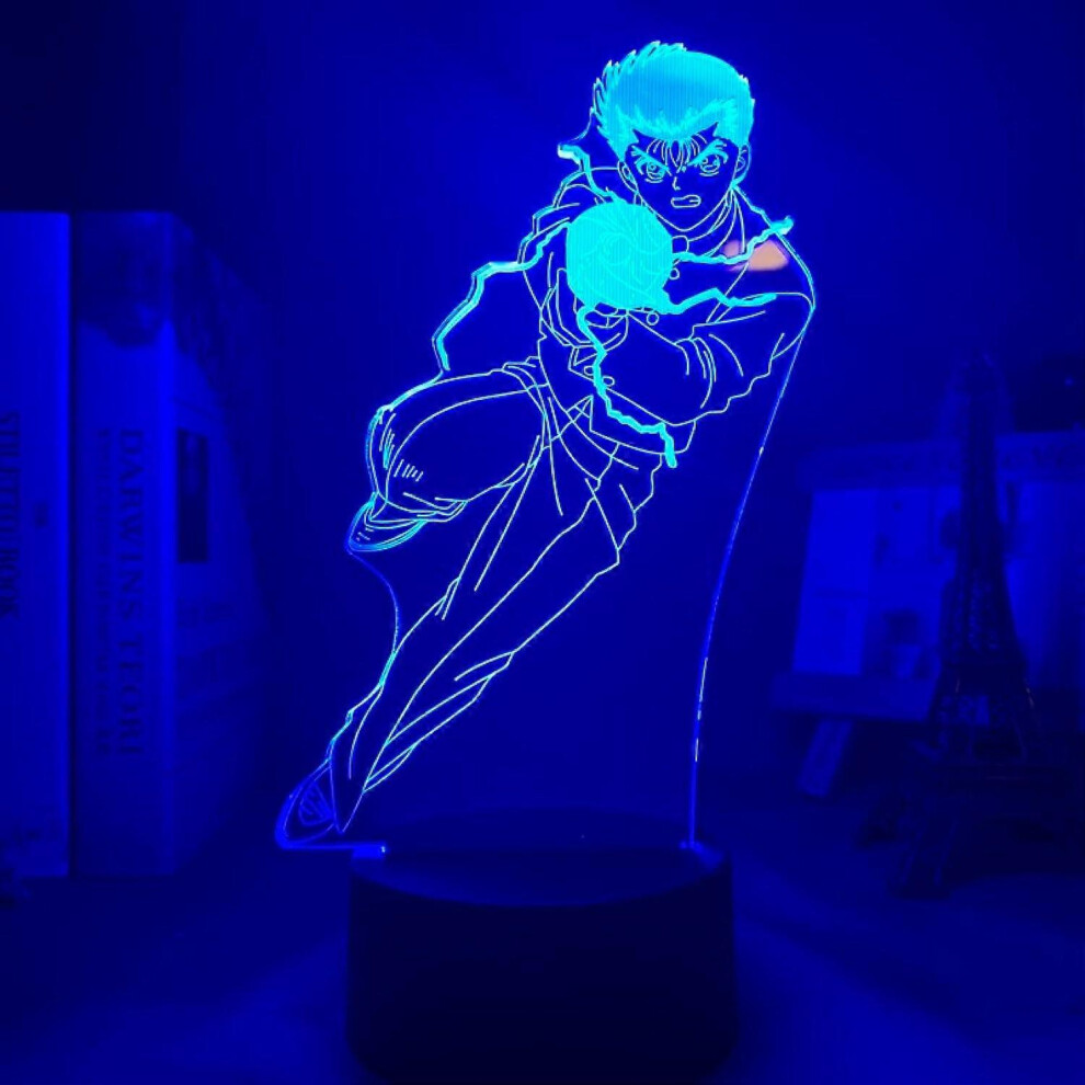 Kikidex (As Show, One Size) Xyc Yu Yu Hakusho Yusuke Urameshi Led Night For Bedroom Decor Gift Colorful Night Anime 3D Lamp Yu Yu Hakusho Light