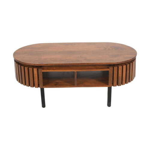 Slatted Mango Wood Coffee Table Rectangular 2