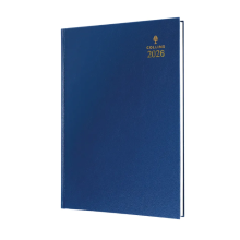 A4 Desk Diary Day Per Page Blue 2026 Calendar