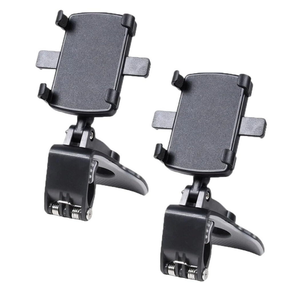 Multifunctional Car Dashboard Mobile Phone Holder 360-Degree Rotating Retractable Clamp Mount Fits 3-7Inch Phones 2 Pcs 9084446011975