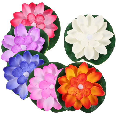 6 lampade a fiore per esterni, luci led decorative 2