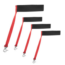 Ski Glove Wrist Straps Elastic Straps For Ski Gloves 4 Pieces Anti-Lost Black Red Size M