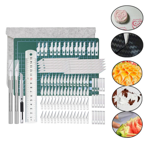 110Pc Precision Craft Knife Exacto Knife Hobby Knife Blade for 2