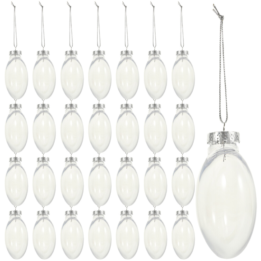36 Szt. Przezroczyste PłAskie Bombki Choinkowe-image