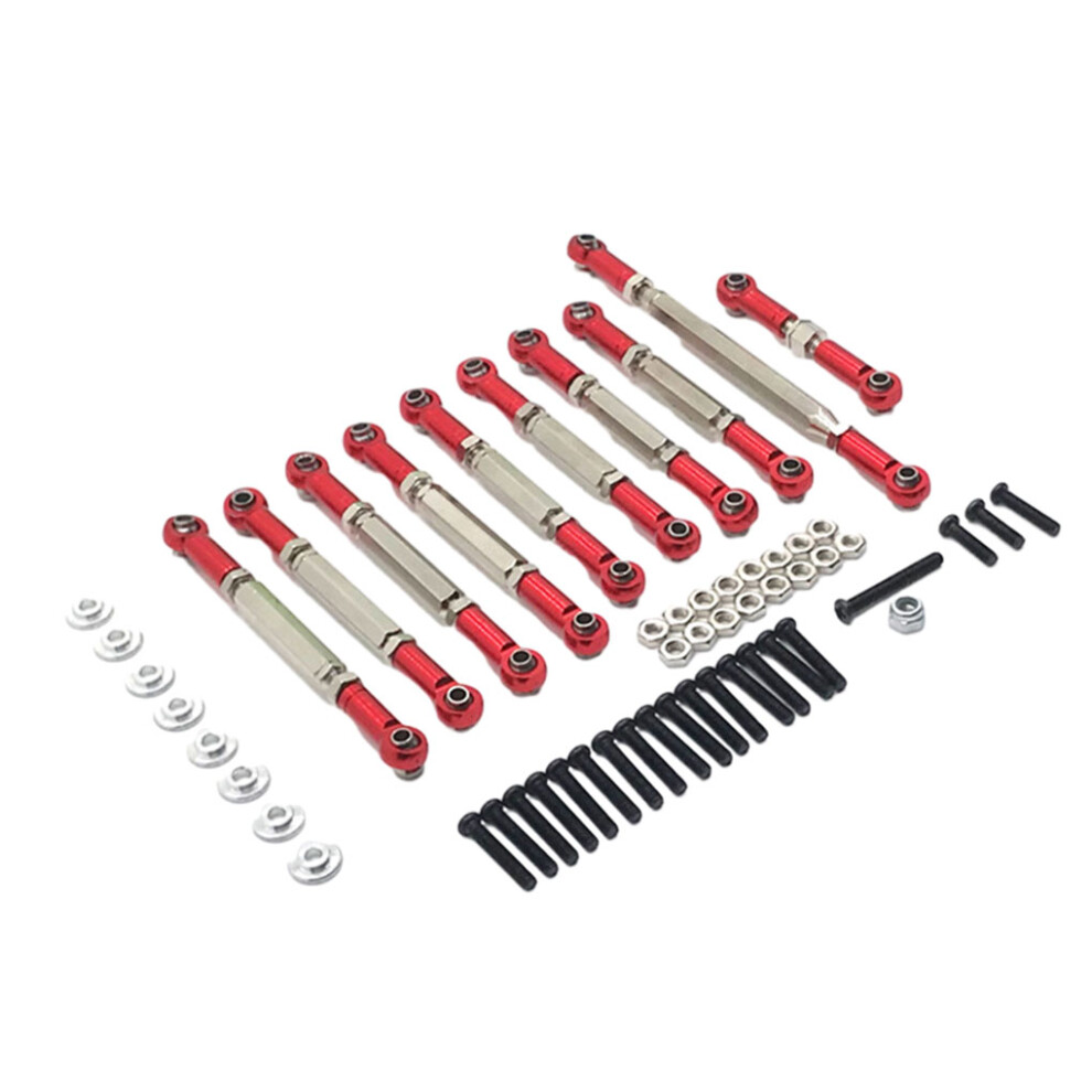 (Red) RCGOFOLLOW 12x Aluminum Alloy Durable Steering Link Rod For 1/12-image-OPC-PKMTP5M-NEW