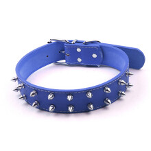 Hundehalsband im Punk-Stil mit Spikes, PU-Leder,