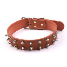 Hundehalsband im Punk-Stil mit Spikes, PU-Leder,