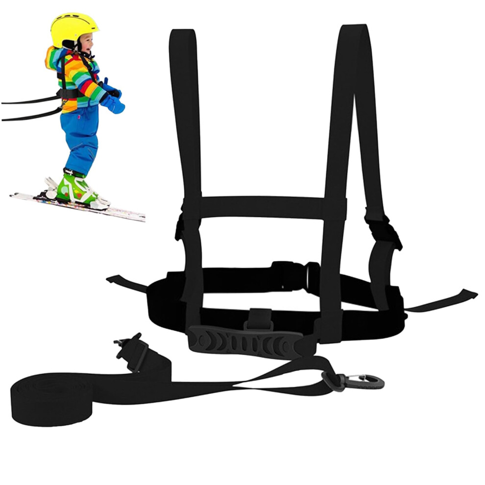 Kids Ski Harness Adjustable Ski Harness Trainer For Kids Safety Ski Straps Portable Reins For Walking Skating Snowboard