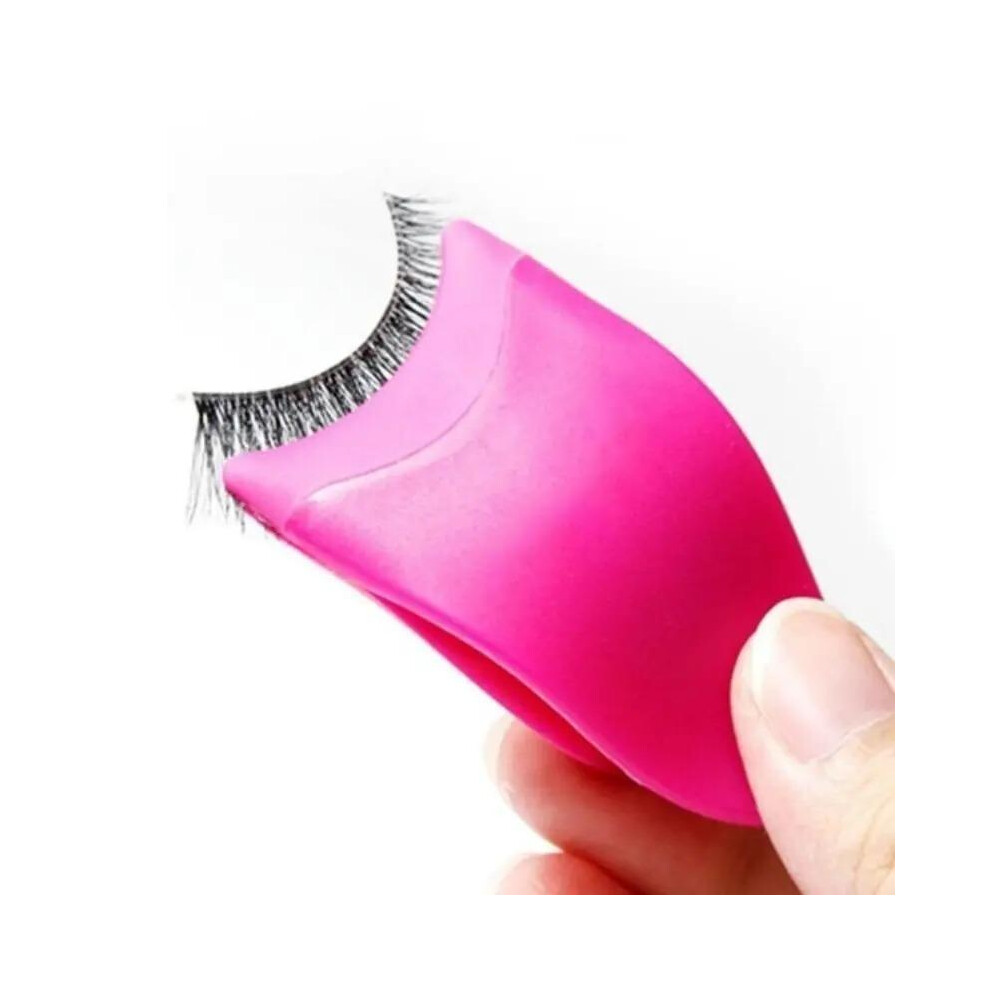 Pink (Deep 8Pcs) False Eyelashes Applicator, False Cluster Lashes Applicator Tool, False Eyelash Applicator Tool, Eyelash Auxiliary Clip, Daily Eyela