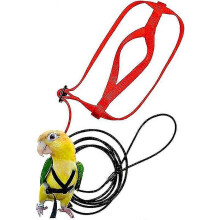 pet Parrot Bird Harness Belt Adjustable Bird Flying Harness Leash with Cute Wings Parrot Outdoor Training Toy, S Size, 8*8.5cm, Total Rope