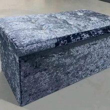 (Slate grey) Storage Ottoman - Home Organizer for Clothes, Toys, and More