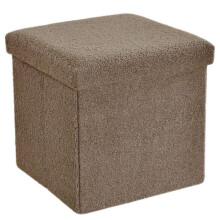 (Boucle Beige, 76X35X35cm) Foldable Storage Boxes with Lid 38x38x38cm & 76x35x35cm Organiser for Home Storage Solutions