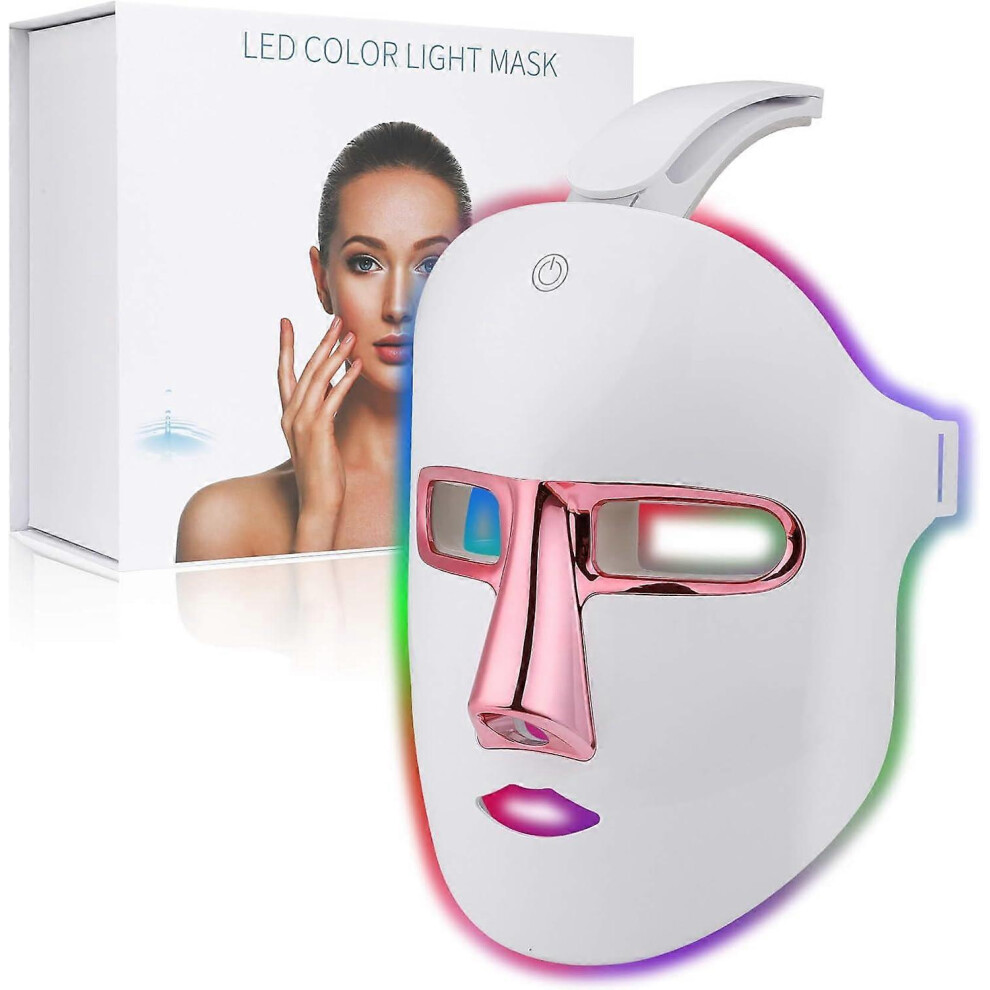 Kikidex (As Show, One Size) Light Therapy Mask, Cordless Facial Led Mask Light Therapy For Face Red