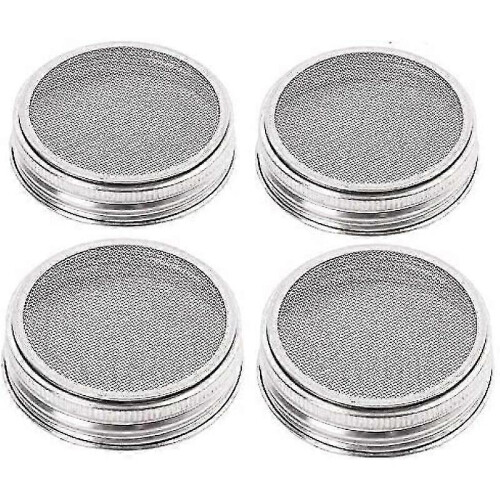 4-pack Stainless Steel Sprout Jar Lid Kit Mason Jar Making