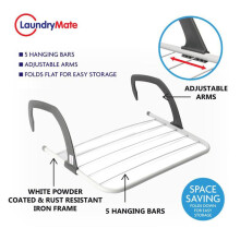 (Default) Over Radiator Airer Clothes Washing Drying Indoor Rack Adjustable Rail Dryer Accessories Laundry Room
