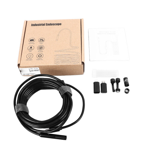 5MP Waterproof Endoscope Camera, 5m, USB, Night Viewing 1