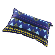 Automatic Inflatable Camping Pillow Portable Ultralight Travel Cervical Support For Camping Airplane Office Navy Stripes
