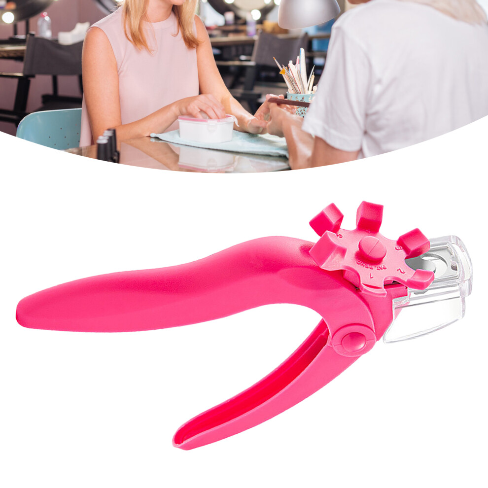 Adjustable Acrylic Nail Clippers Rose Red, Stainless Steel Trimmer 155x89mm