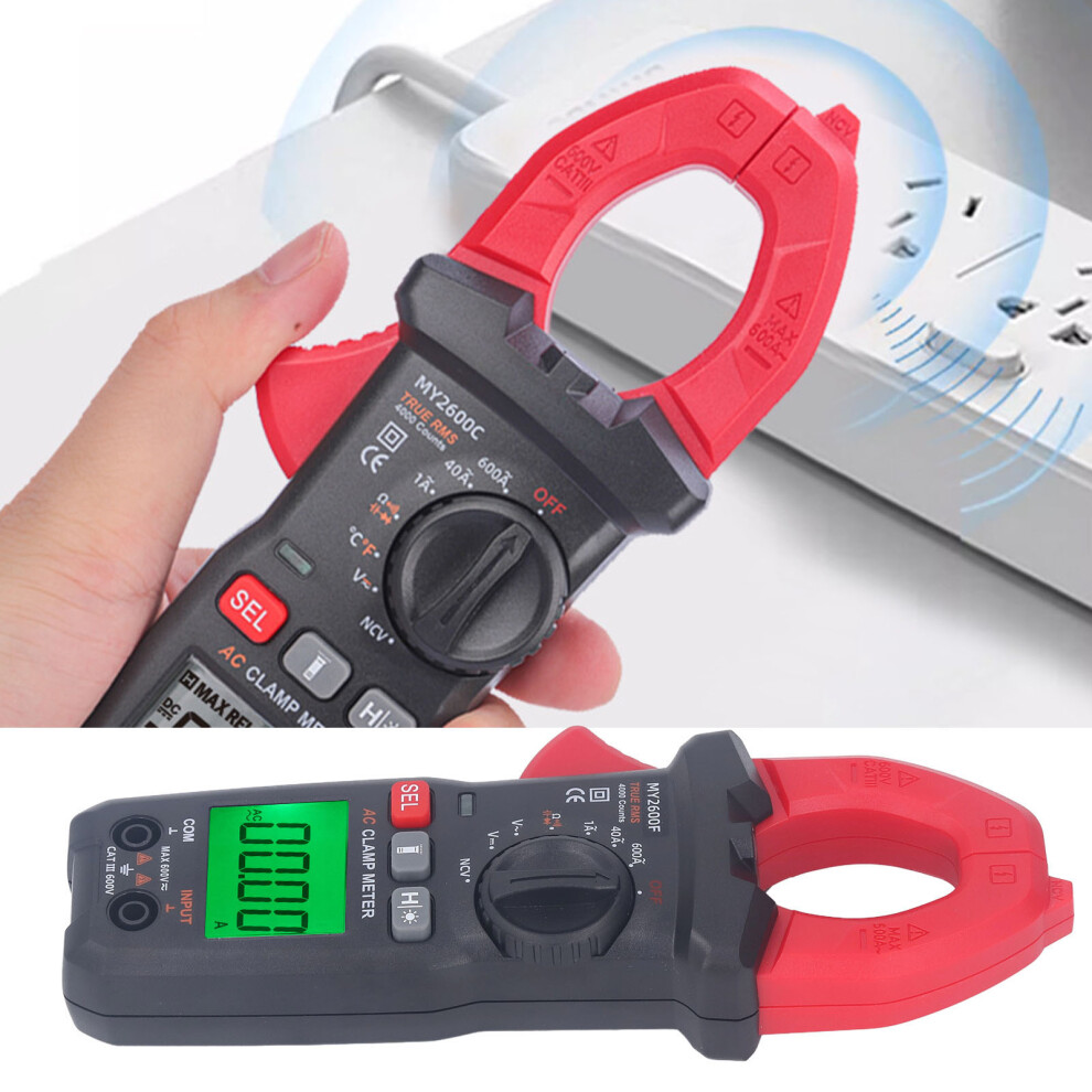 Digital Clamp Meter 4000 Counts Lcd Backlit Auto Ranging Voltage Current Tester 8761351144981